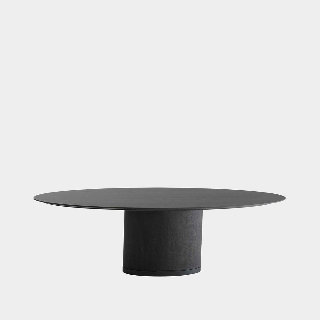 Arco Gray Oak And Lacquer Leaf Spazio Dining Table Los Angeles