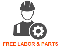 Free labor and parts for commercial laundry equipment