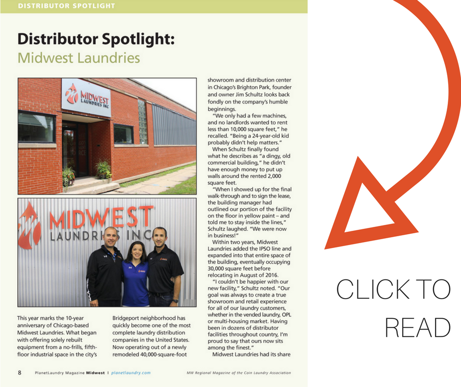 Midwest Laundries' Distributor Spotlight in PlanetLaundry