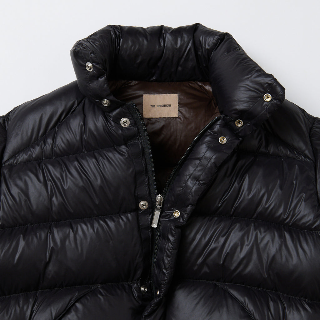 THE SHISHIKUI DOWN JACKET / LUSTER BLACK-