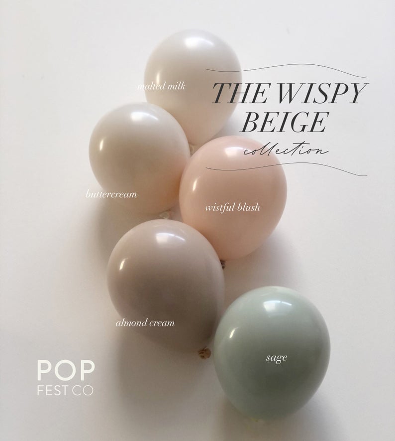 spion Verlengen het beleid Wispy Beige Balloon Garland Kit – PopFestCo