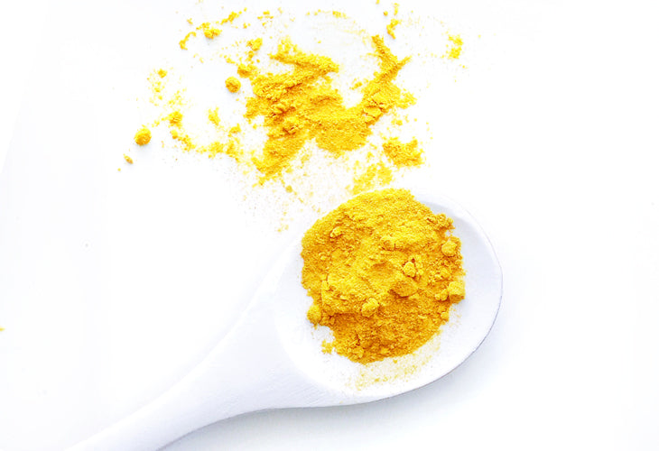 Ground turmeric is yellow and stains clothing!