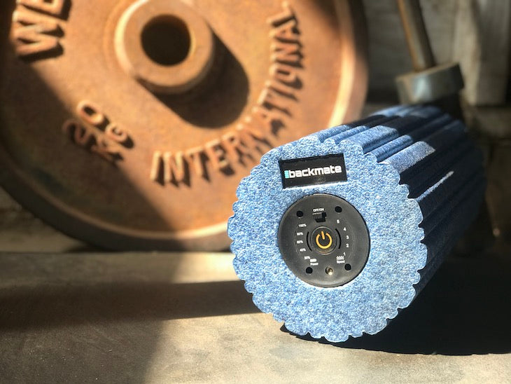 Backmate power roller, a foam roller that vibrates