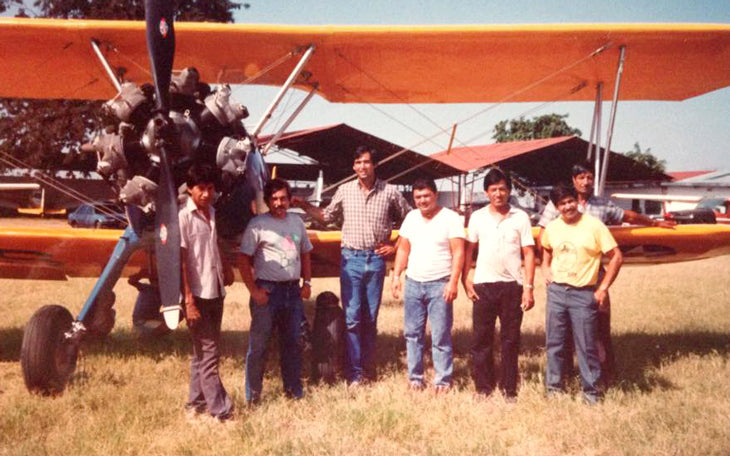 Peter Defty's biplane in Guatemala