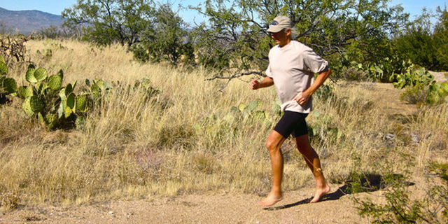 Phil Maffetone running barefoot