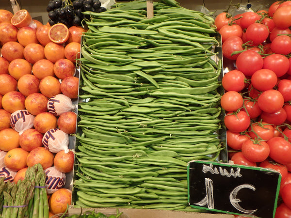 Vegetables at a Spanish farmer's market.