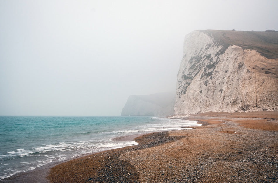 beach with cliffs