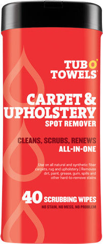 TUB O'TOWELS Carpet and Upholstery Wipes 40 count