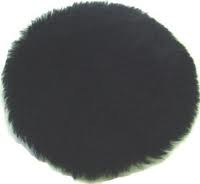 TufBuf Black Natural Lambswool Polishing Pad 6 "