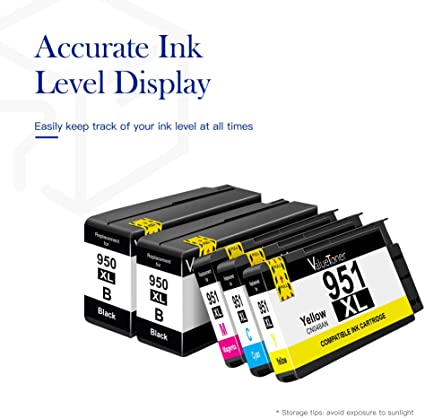 3 Black, 2 Cyan, 2 Magenta, 2 Yellow JIMIGO Compatible Ink Cartridge Replacement for HP 950XL 951XL 950 951 for Officejet Pro 8610 8600 8620 8630 8640 8660 8100 8615 8625 251dw 271dw 276dw Printer 