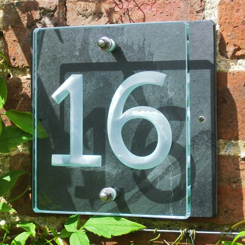 Stainless Steel 2-digit House Number Numeral Plaque 