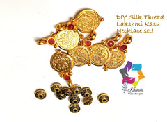 Silk thread Lakshmi Kasu Necklace