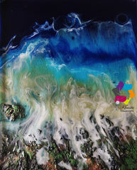 Epoxy resin ocean art