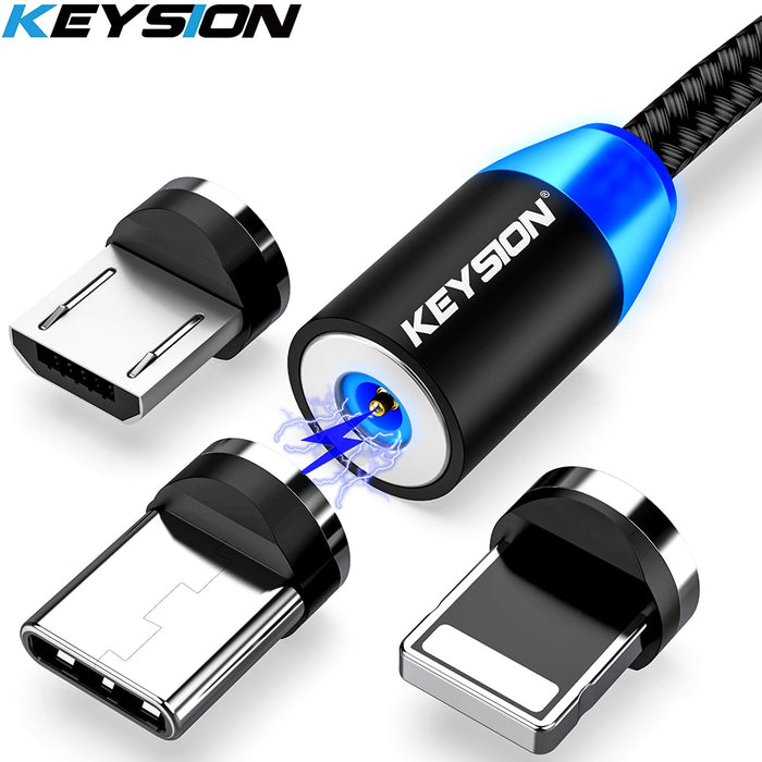 LED Magnetic USB Cable | Fast Charging Type C Cable Magnet Charger | Data Charge Micro USB Cable | Mobile Phone Cable USB Cord