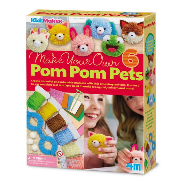 4M - KidzMaker - Make Your Own Pom - 4M Toys Australia