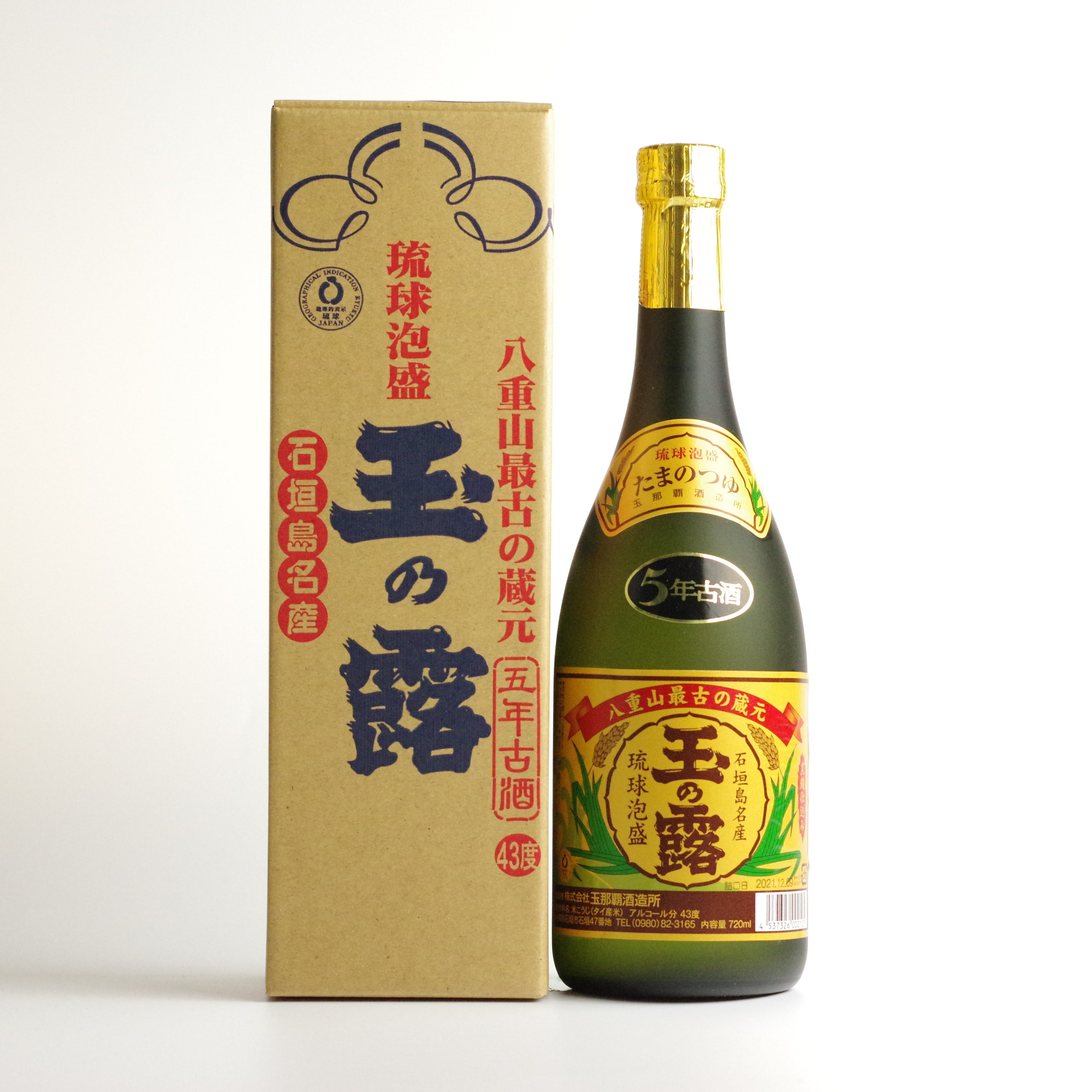 www.bardiitaly.com - 泡盛 玉那覇酒造 玉の露 赤ラベル 43度,720ml ×6