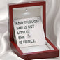 "Though She Be But Little She is Fierce necklace, Warrior necklace, Fighter gifts, Encouragement necklace gifts, Birthday Graduation Gifts "