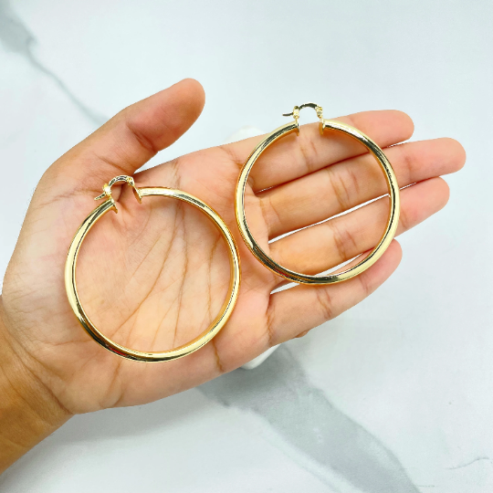 18k Gold Filled 60mm Large Hoop Earrings, Wholesale Jewelry Making Sup |  luxususa.net