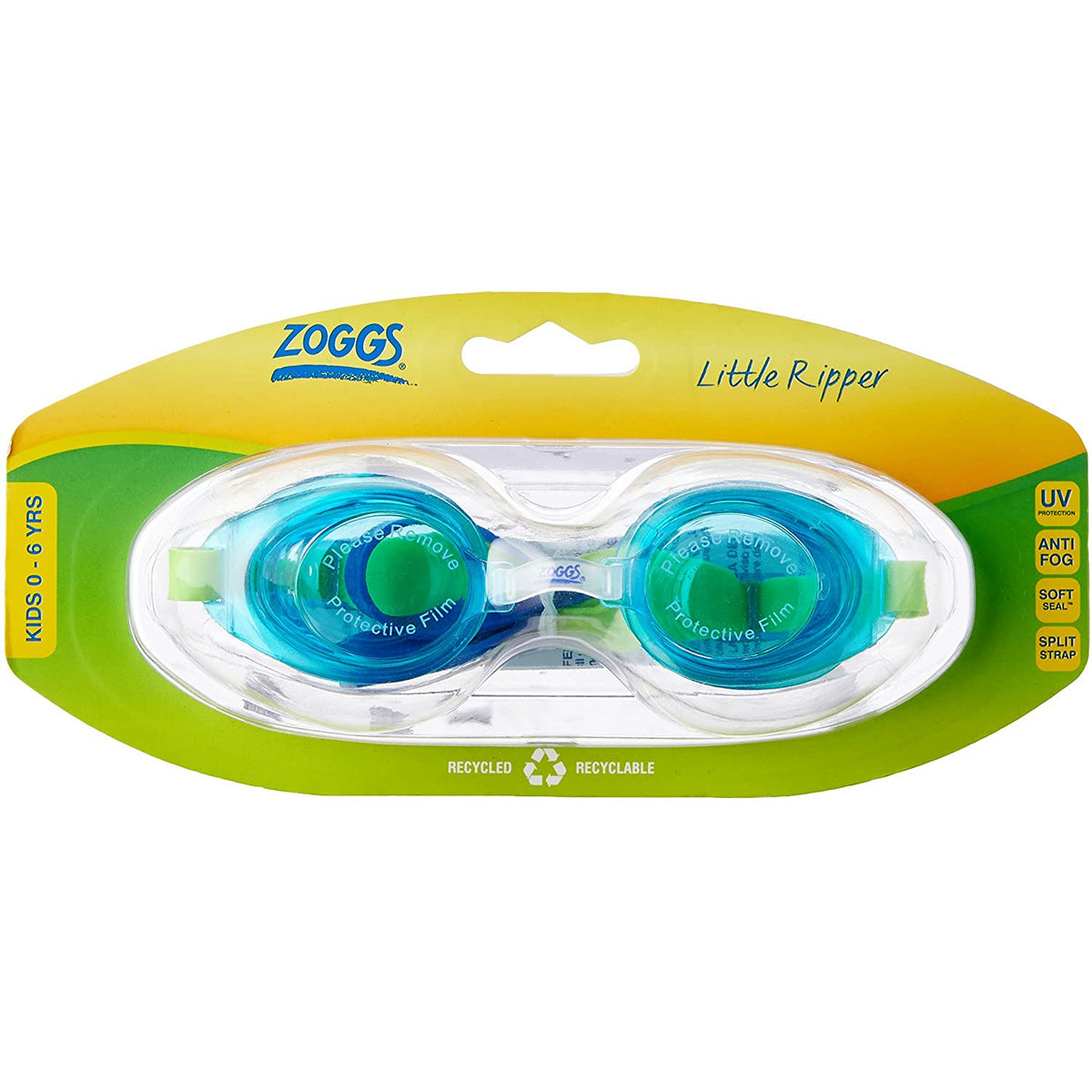 Zoggs Little Swirl Swimming Goggle 0-6 Year Anti Fog UV Childrens Kids Blue Pink 