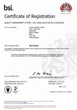 ISO 13485 BSI Certificate