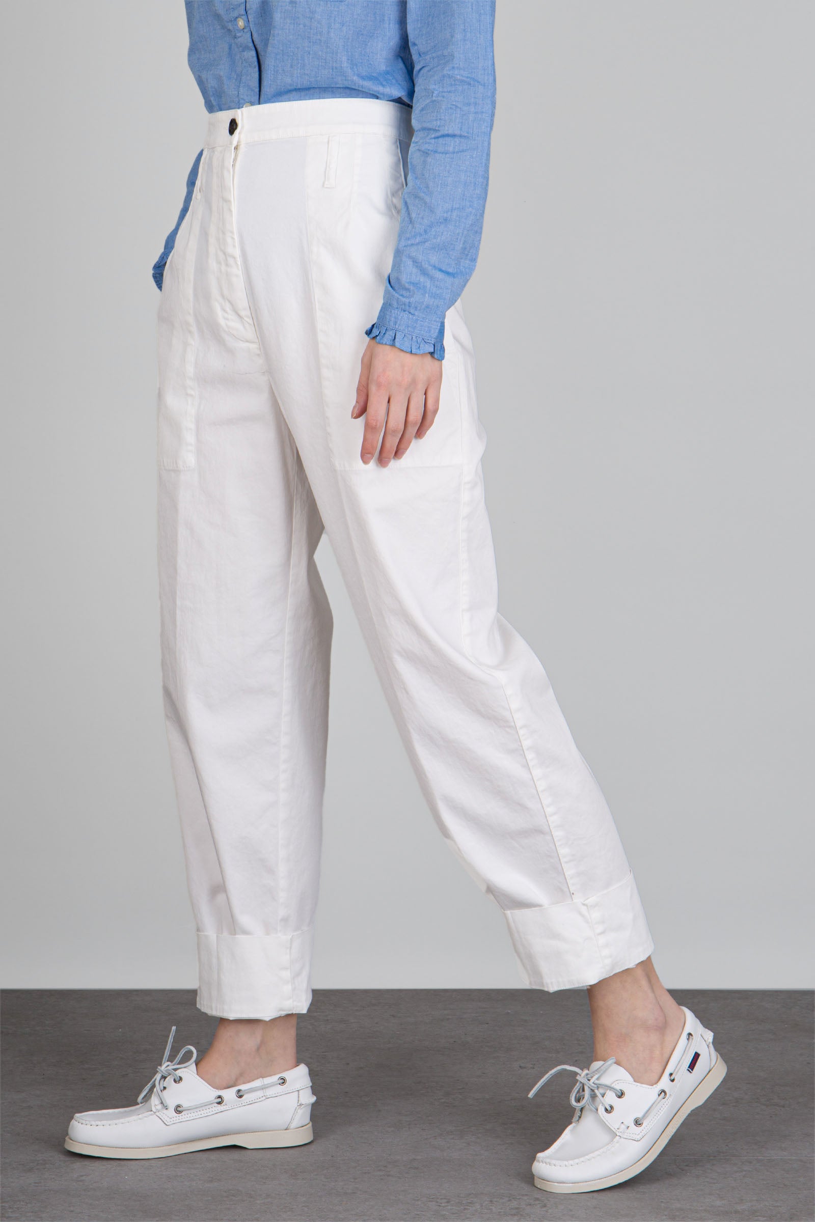 Department Five Pantalone Fatigue Alibi Bianco Donna - 3