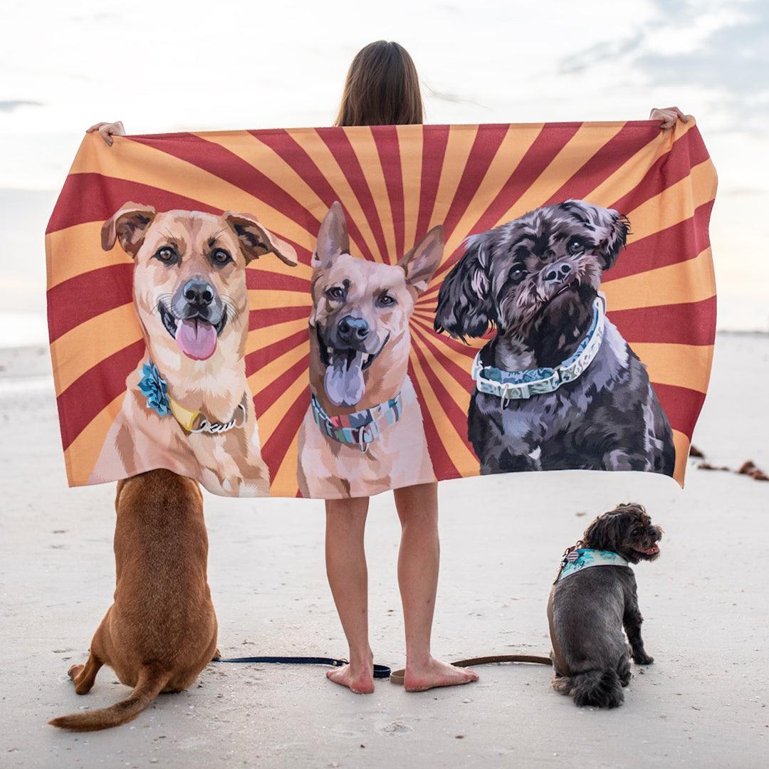 custom dog towel