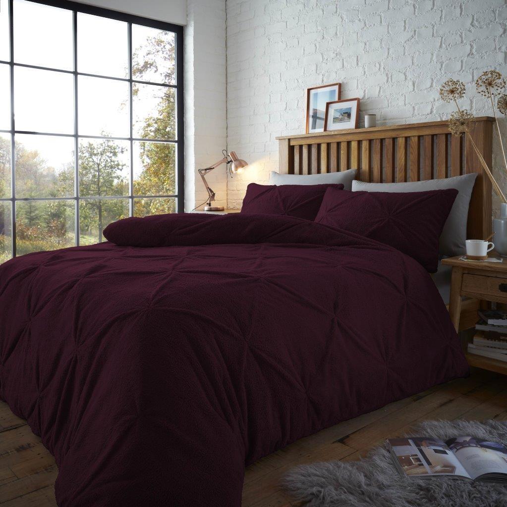 purple teddy fleece bedding