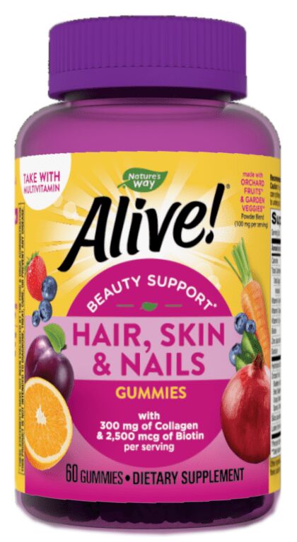Nature's Way Alive! Hair, Skin & Nails Gummies 60 gummies