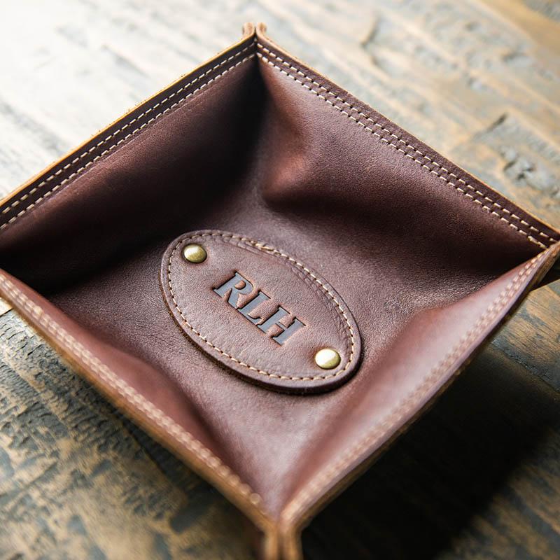 leather tray small custom leather valet tray mens leather coin tray wallet leather valet coin tray Personalized change tray for table change tray for men leather change tray leather coins tray 
