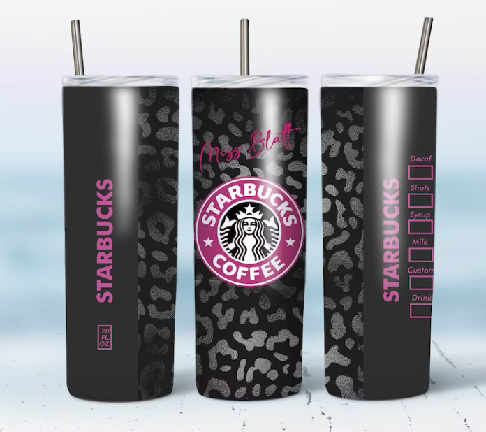 pink leopard starbucks tumbler