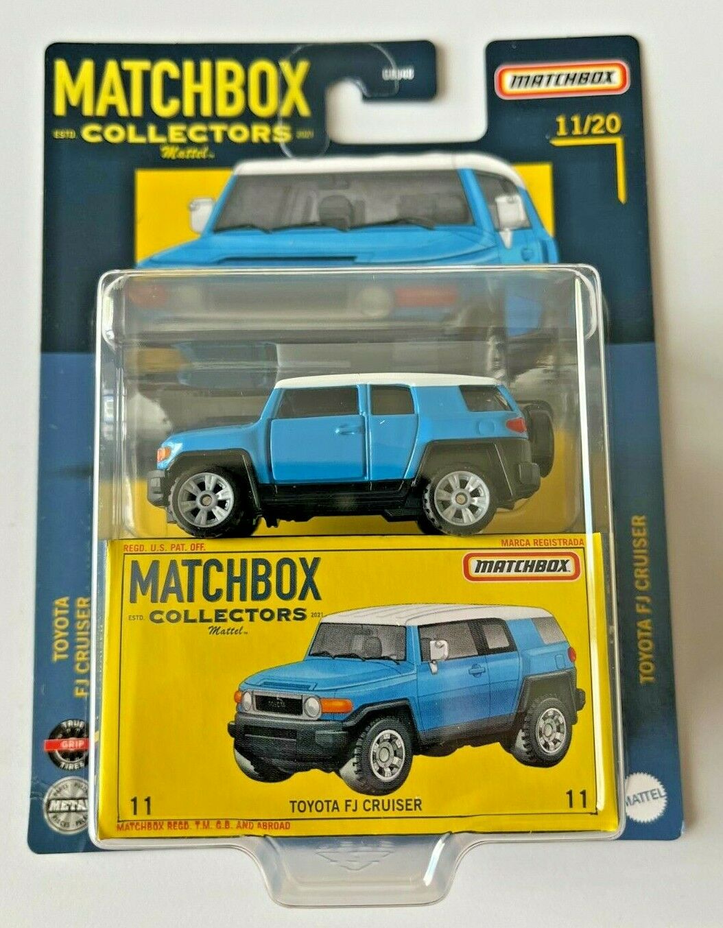 Matchbox Collectors 2021 Blue Toyota FJ Cruiser 11/20 Mattel New Sealed 