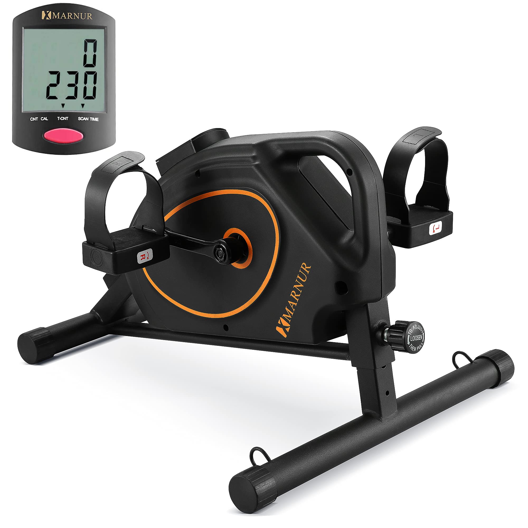 Load image into Gallery viewer, MARNUR Magnetic Under Desk Bike Pedal Exerciser Mini Exercise Bike Stationary Cycle for Arm /Leg Therapy Home/ Office