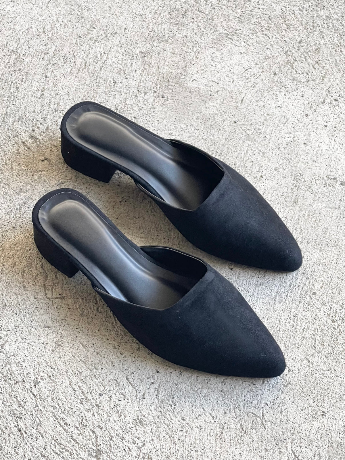 Desiree Black Suede 1.5inch heel