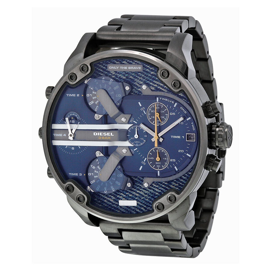 diesel blue dial watch