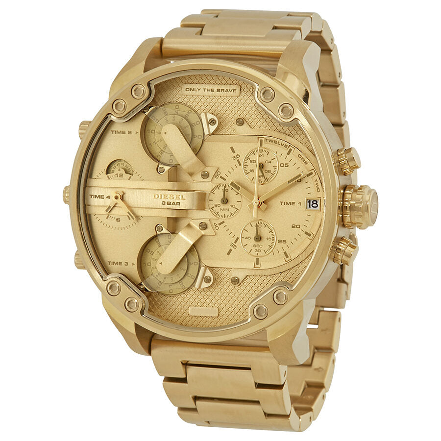 diesel gold colour watch