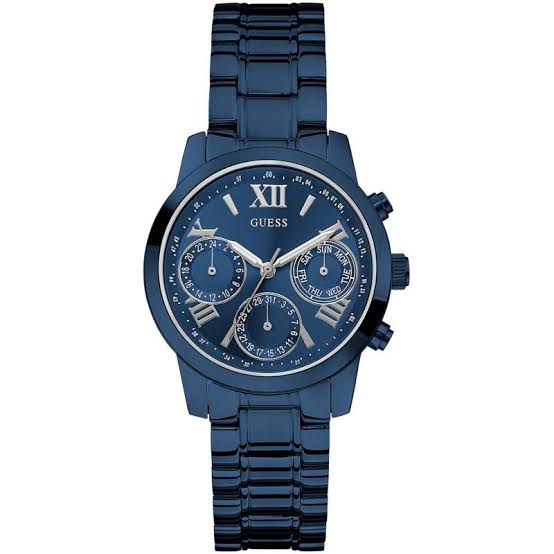 guess navy blue watch women's