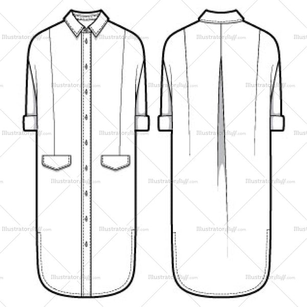 Dress Shirt Sketch - ilaydadesign