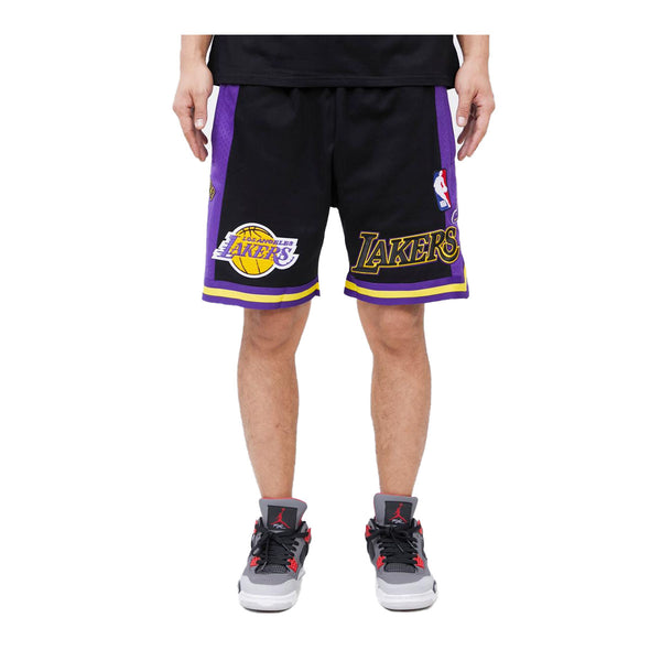 Pro Standard Mens Los Angeles Lakers Retro Classic Dk Shorts BLL356001-BKY Black/Purple/Yellow | Premium