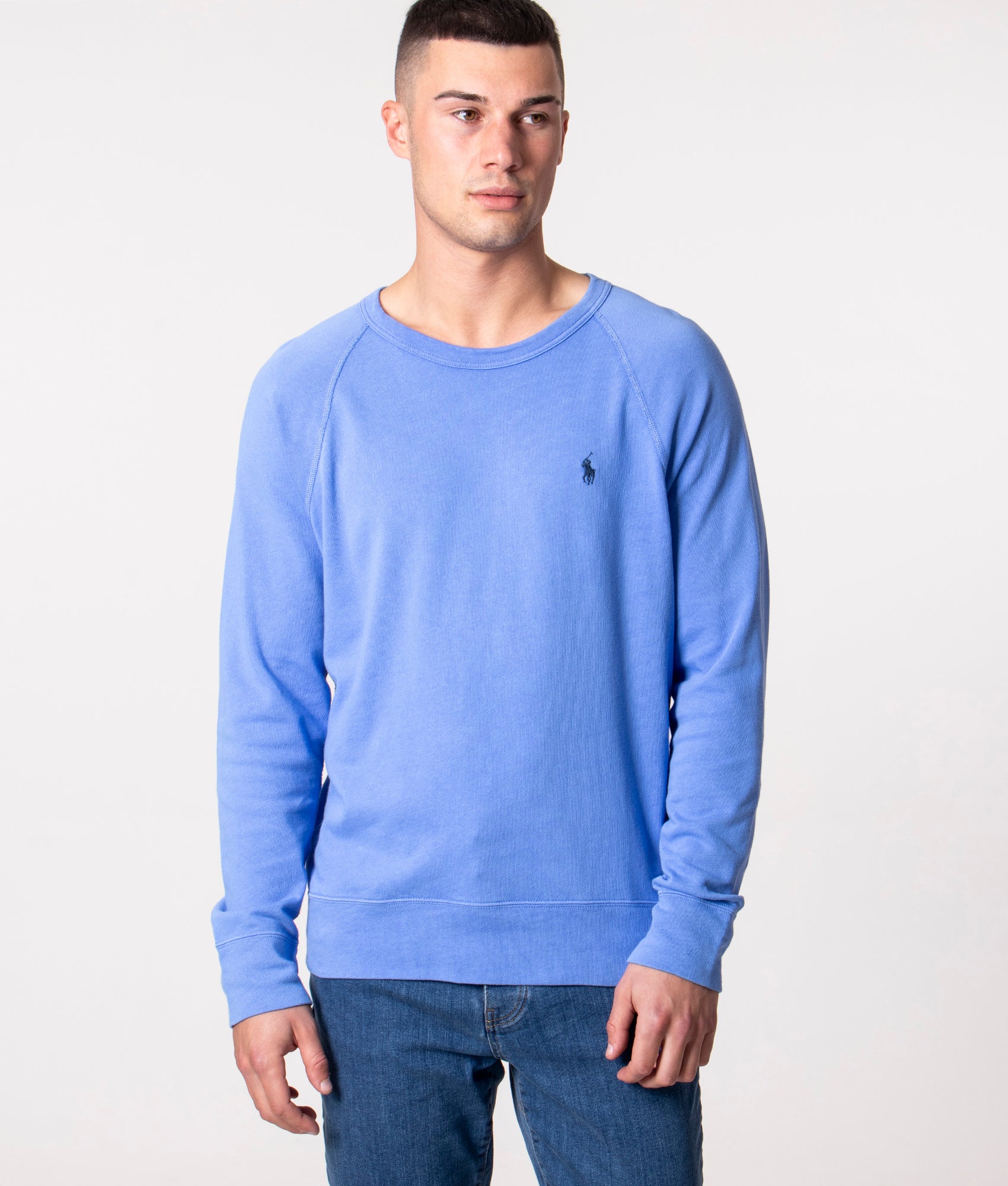 polo ralph lauren lightweight washed cotton spa terry sweatshirt