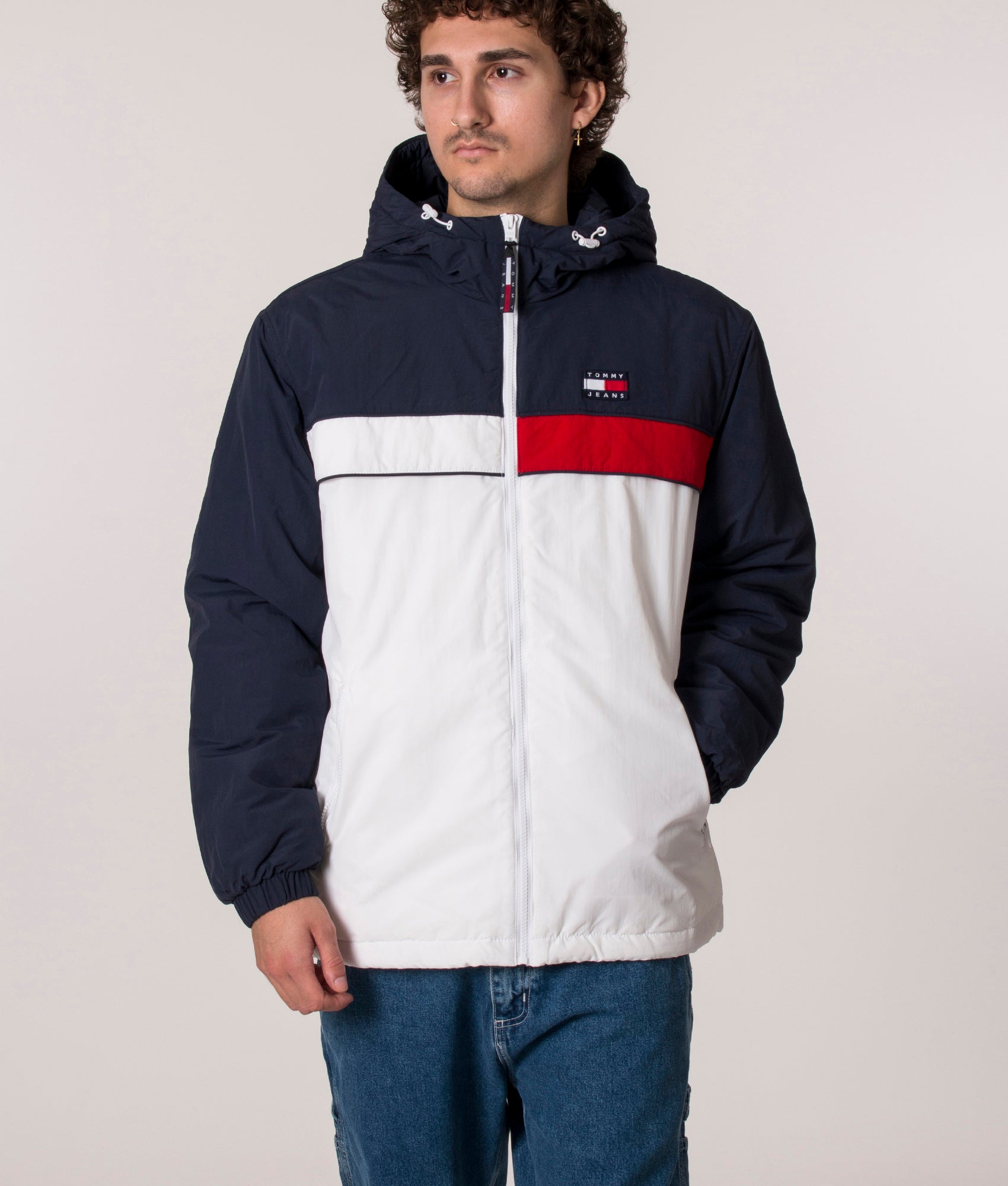 Chicago Padded Windbreaker Twilight Navy/Multi | Tommy Jeans | EQVVS