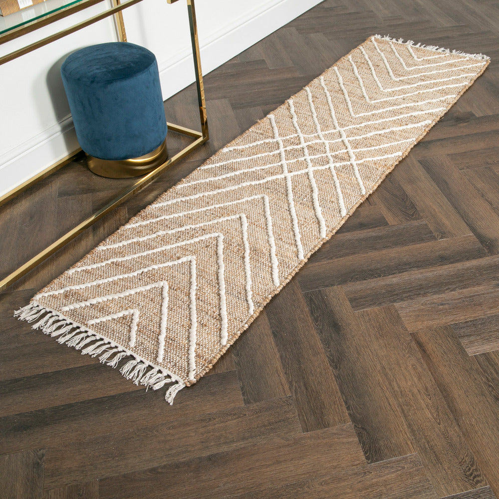 jute cross rug