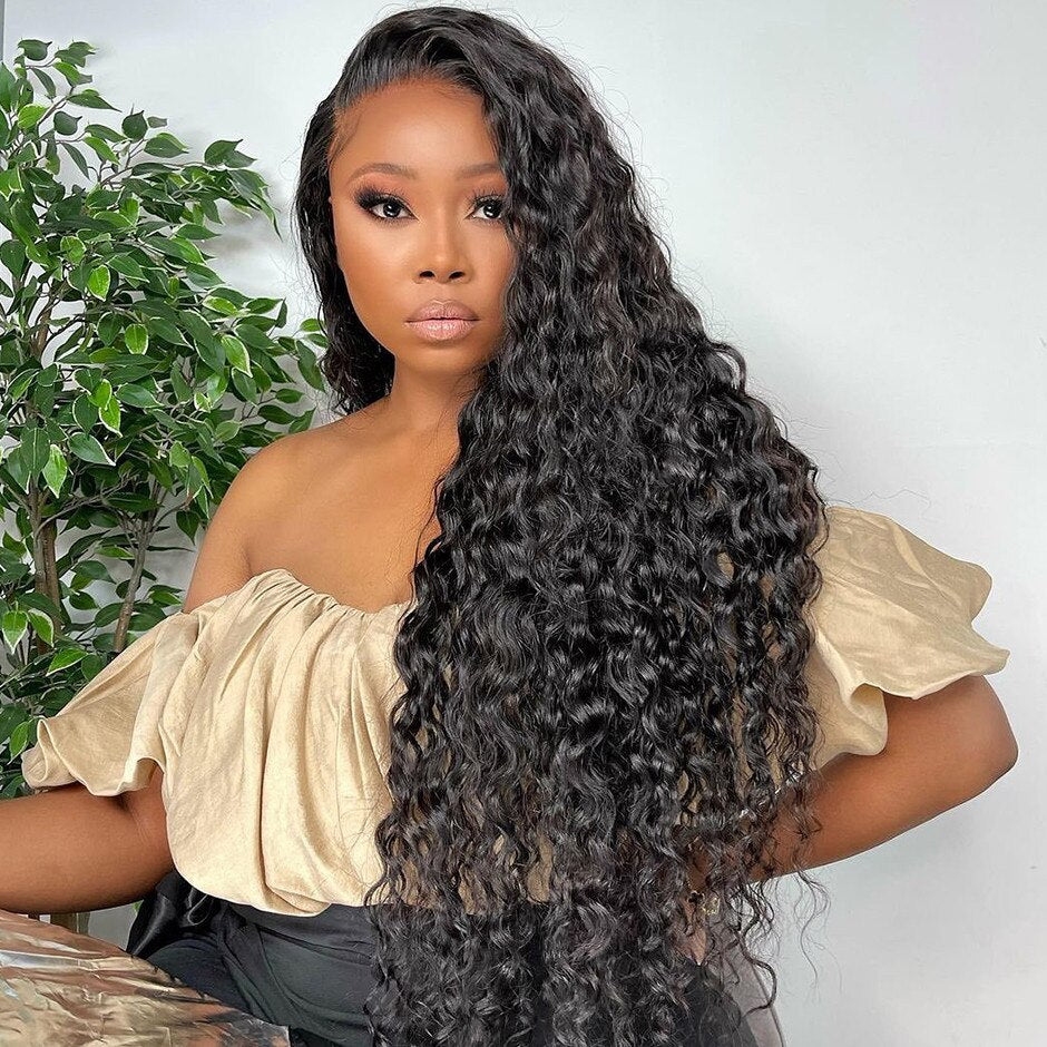 360 lace front water wave wig