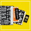 yellow background with image of boldfaced envelope filled with products spilling out.