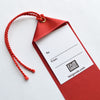 Know it all award ribbon, ribbon with eyelet and string, red with stamped gold foil, adulting award, to and from card on back