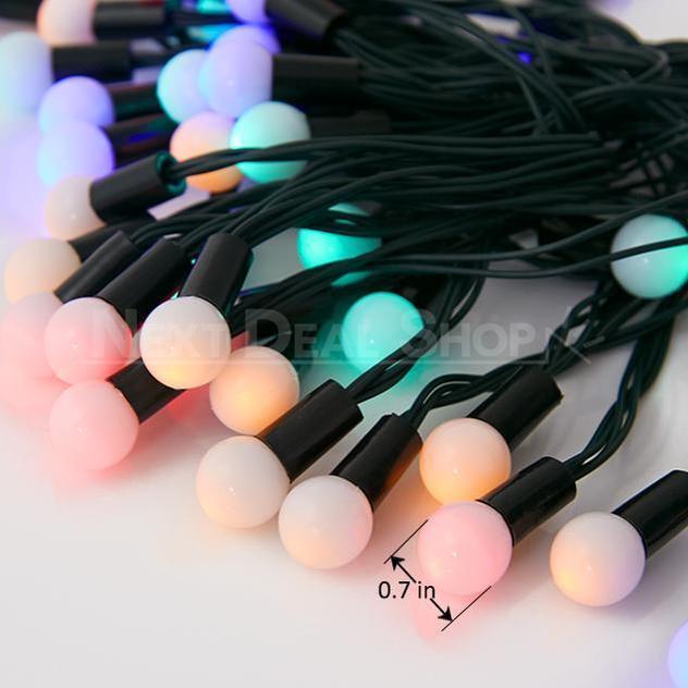 Lighteme Solar-Powered LED Globe String Lights (Warm-White and Multi-Color Available)