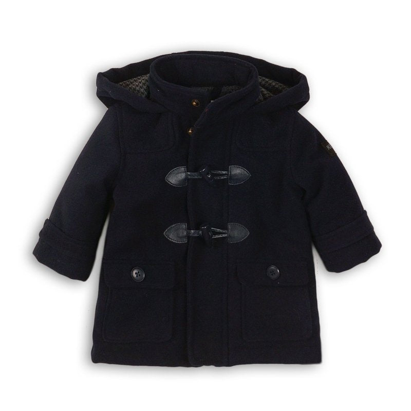Wollen jas, donkerblauw met zakken - Minoti – Shop