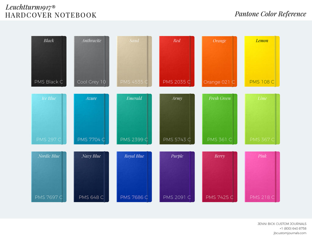 Pantone colors for Leuchtturm1917 notebooks