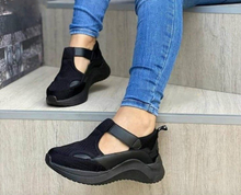 Load image into Gallery viewer, Women&#39;s Wedge Heel Round Toe Casual Trainers
