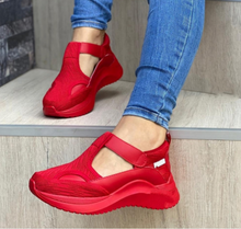 Load image into Gallery viewer, Women&#39;s Wedge Heel Round Toe Casual Trainers
