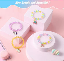 Load image into Gallery viewer, 9 Pieces Colorful Unicorn Crystal Bracelet
